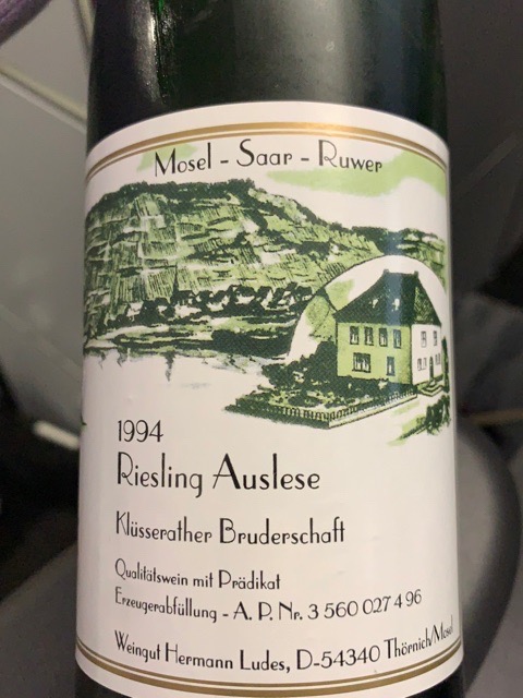 Weingut Hermann Ludes Klusserather Bruderschaft Riesling Auslese