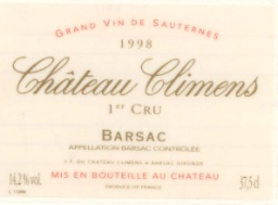 Chateau Climens Barsac Premier Cru
